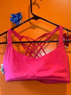 Lululemon Women's Pink/ Red Strappy Sports Bra
